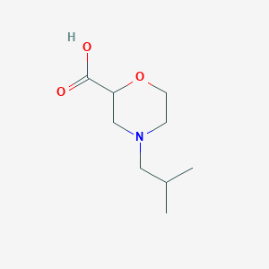 molecular formula C9H17NO3 B12094350 4-(2-methylpropyl)-2-Morpholine carbocylic acid 