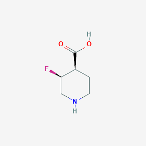 molecular formula C6H10FNO2 B12094357 (3S,4R)-3-fluoropiperidine-4-carboxylic acid 