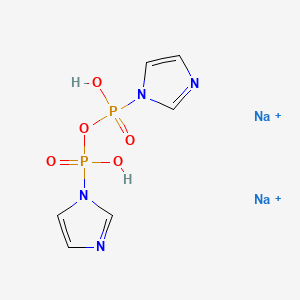 molecular formula C6H8N4Na2O5P2+2 B12094377 Disodium P1,P2-di(1-imidazolyl)pyrophosphate 