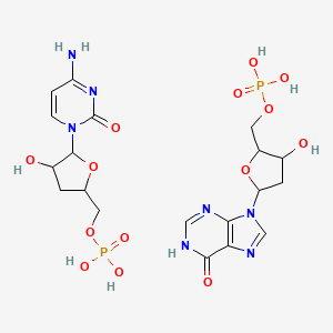 molecular formula C19H27N7O14P2 B12094418 [5-(4-amino-2-oxopyrimidin-1-yl)-4-hydroxyoxolan-2-yl]methyl dihydrogen phosphate;[3-hydroxy-5-(6-oxo-1H-purin-9-yl)oxolan-2-yl]methyl dihydrogen phosphate 