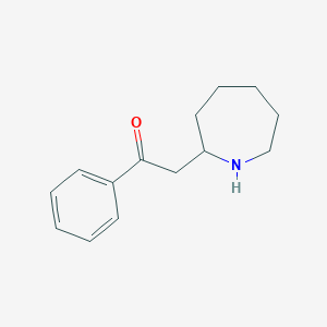 molecular formula C14H19NO B12094432 2-(Azepan-2-yl)-1-phenylethan-1-one 