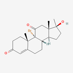 9-Bromo-17beta-hydroxy-17-methyl-androst-4-ene-3,11-dione