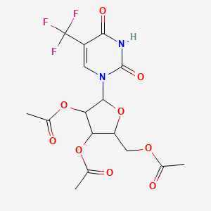 molecular formula C16H17F3N2O9 B12094476 2',3',5'-Tri-O-acetyl-5-(trifluoromethyl)uridine 