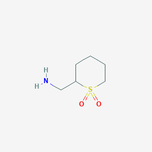 molecular formula C6H13NO2S B12094485 2-(Aminomethyl)-1lambda6-thiane-1,1-dione 