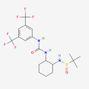 molecular formula C19H25F6N3O2S B12094514 1-[3,5-Bis(trifluoromethyl)phenyl]-3-[2-(tert-butylsulfinylamino)cyclohexyl]urea 