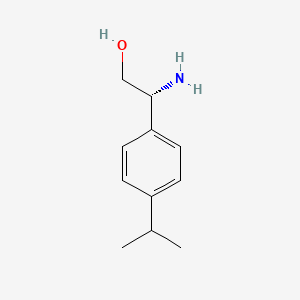 molecular formula C11H17NO B12094515 (2R)-2-amino-2-[4-(propan-2-yl)phenyl]ethan-1-ol 