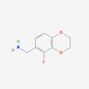 molecular formula C9H10FNO2 B12094518 (5-Fluoro-2,3-dihydro-1,4-benzodioxin-6-yl)methanamine 
