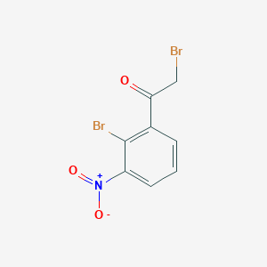 molecular formula C8H5Br2NO3 B12094519 2-Bromo-1-(2-bromo-3-nitrophenyl)ethanone 