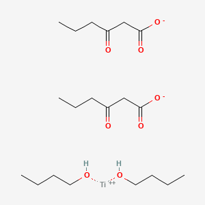 molecular formula C20H38O8Ti B12094533 Butan-1-ol;3-oxohexanoate;titanium(2+) 