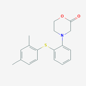molecular formula C18H19NO2S B12094540 4-(2-((2,4-Dimethylphenyl)thio)phenyl)morpholin-2-one 