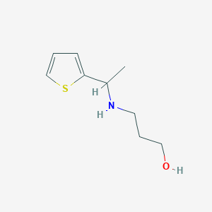 molecular formula C9H15NOS B12094548 3-{[1-(Thiophen-2-yl)ethyl]amino}propan-1-ol CAS No. 93448-52-3