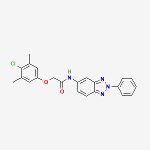 molecular formula C22H19ClN4O2 B1209456 2-(4-Chloro-3,5-dimethylphenoxy)-N-(2-phenyl-2H-benzotriazol-5-yl)-acetamide 