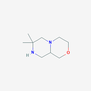 molecular formula C9H18N2O B12094568 7,7-Dimethyloctahydropyrazino[2,1-c][1,4]oxazine 