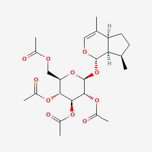 molecular formula C24H34O11 B1209457 8-Epiiridodial glucoside tetraacetate 