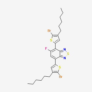 molecular formula C26H29Br2FN2S3 B12094572 4,7-Bis(5-bromo-4-hexylthiophen-2-yl)-5-fluoro-2,1,3-benzothiadiazole 