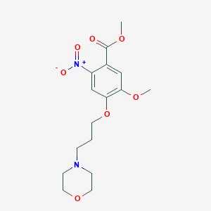 molecular formula C16H22N2O7 B12094576 Benzoic acid, 5-methoxy-4-[3-(4-morpholinyl)propoxy]-2-nitro-, methyl ester 