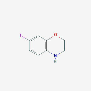 molecular formula C8H8INO B12094581 7-Iodo-3,4-dihydro-2H-benzo[b][1,4]oxazine 