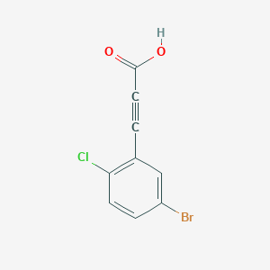molecular formula C9H4BrClO2 B12094582 3-(5-Bromo-2-chlorophenyl)prop-2-ynoic acid 