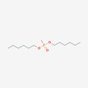 molecular formula C13H29O3P B12094593 Phosphonic acid, methyl-, dihexyl ester CAS No. 77304-63-3
