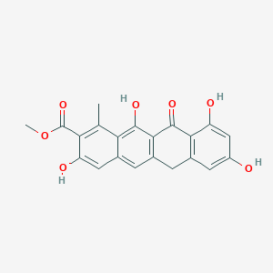 molecular formula C21H16O7 B1209460 tetracenomycin F1 methyl ester 