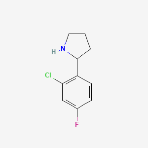 molecular formula C10H11ClFN B12094623 2-(2-Chloro-4-fluorophenyl)pyrrolidine 