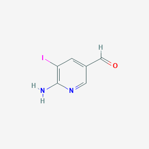molecular formula C6H5IN2O B12094628 6-Amino-5-iodo-pyridine-3-carbaldehyde 