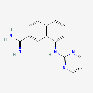 molecular formula C15H13N5 B1209463 8-(Pyrimidin-2-ylamino)naphthalene-2-carboximidamide 