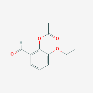 molecular formula C11H12O4 B12094650 2-Ethoxy-6-formylphenyl acetate CAS No. 93970-73-1