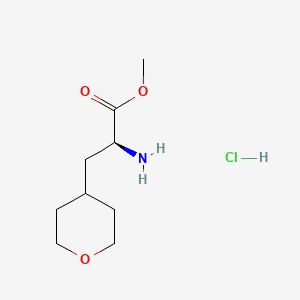 molecular formula C9H18ClNO3 B12094652 methyl (2S)-2-amino-3-tetrahydropyran-4-yl-propanoate;hydrochloride 