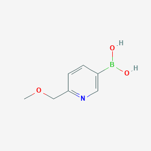 molecular formula C7H10BNO3 B12094685 (6-(Methoxymethyl)pyridin-3-yl)boronic acid 