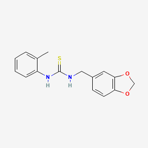 molecular formula C16H16N2O2S B1209470 1-(1,3-Benzodioxol-5-ylmethyl)-3-(2-methylphenyl)thiourea 