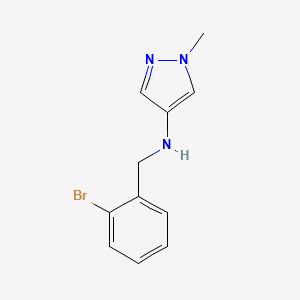 molecular formula C11H12BrN3 B12094709 N-[(2-Bromophenyl)methyl]-1-methyl-1H-pyrazol-4-amine 