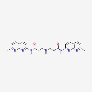 molecular formula C24H25N7O2 B12094724 Propanamide, 3,3'-iminobis[N-(7-methyl-1,8-naphthyridin-2-yl)- CAS No. 329325-86-2
