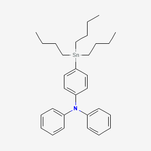 molecular formula C30H41NSn B12094727 Benzenamine, N,N-diphenyl-4-(tributylstannyl)- CAS No. 454182-37-7