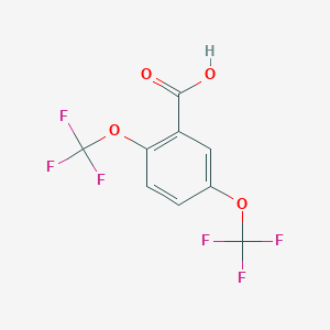 molecular formula C9H4F6O4 B12094730 2,5-Bis(trifluoromethoxy)benzoic acid CAS No. 1003709-86-1