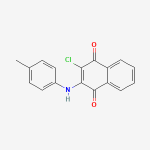 molecular formula C17H12ClNO2 B1209475 2-Chloro-3-(4-methylanilino)naphthalene-1,4-dione CAS No. 62101-46-6