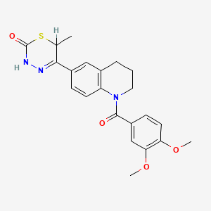5-[1-(3,4-dimethoxybenzoyl)-3,4-dihydro-2H-quinolin-6-yl]-6-methyl-3,6-dihydro-1,3,4-thiadiazin-2-one