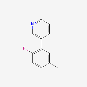 molecular formula C12H10FN B12094820 3-(2-Fluoro-5-methylphenyl)pyridine 