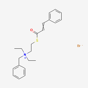 Benzyl-diethyl-[2-(3-phenylprop-2-enoylsulfanyl)ethyl]azanium;bromide