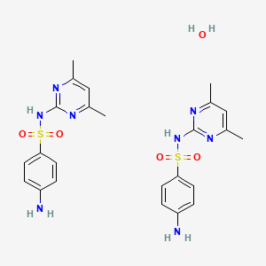 molecular formula C24H30N8O5S2 B12094856 4-amino-N-(4,6-dimethylpyrimidin-2-yl)benzenesulfonamide;hydrate 