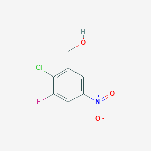 molecular formula C7H5ClFNO3 B12094869 (2-Chloro-3-fluoro-5-nitrophenyl)methanol 