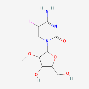 molecular formula C10H14IN3O5 B12094876 4-Amino-1-[4-hydroxy-5-(hydroxymethyl)-3-methoxyoxolan-2-yl]-5-iodopyrimidin-2-one 