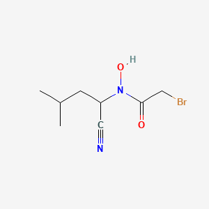 2-(N-Bromoacetyl-N-hydroxyamino)-4-methylpentanonitrile