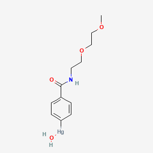 molecular formula C12H18HgNO4 B1209489 [4-[2-(2-methoxyethoxy)ethylcarbamoyl]phenyl]mercury;hydrate CAS No. 71861-55-7
