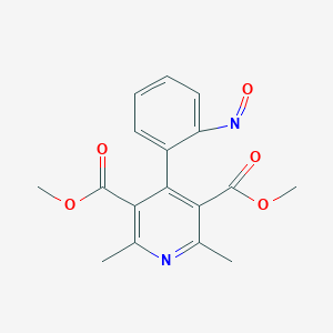 molecular formula C17H16N2O5 B120949 Dimethyl 2,6-dimethyl-4-(2-nitrosophenyl)pyridine-3,5-dicarboxylate CAS No. 50428-14-3