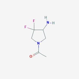 molecular formula C6H10F2N2O B12094913 1-(4-Amino-3,3-difluoropyrrolidin-1-yl)ethanone 