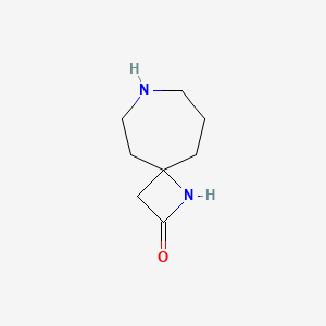 molecular formula C8H14N2O B12094922 1,8-Diazaspiro[3.6]decan-2-one 