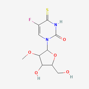 molecular formula C10H13FN2O5S B12094933 5-Fluoro-1-[4-hydroxy-5-(hydroxymethyl)-3-methoxyoxolan-2-yl]-4-sulfanylidenepyrimidin-2-one 