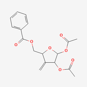 molecular formula C17H18O7 B12094940 5-O-Benzoyl-3-deoxy-1,2-di-O-acetyl-3-methylene-D-ribofuranose 