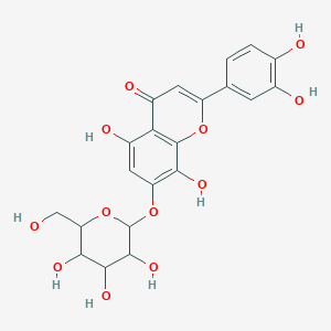 molecular formula C21H20O12 B12094953 7-[(beta-D-Glucopyranosyl)oxy]-3',4',5,8-tetrahydroxyflavone 